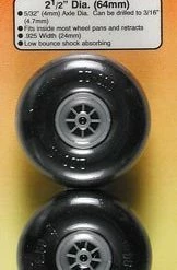 DUBRO Smooth Wheels (2), 2-1/2"