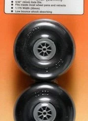 DUBRO Smooth Wheels,3-1/4"