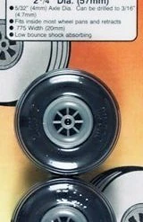 DUBRO Treaded Wheels, 2-1/4"