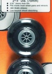 DUBRO Treaded Wheels,2-3/4"
